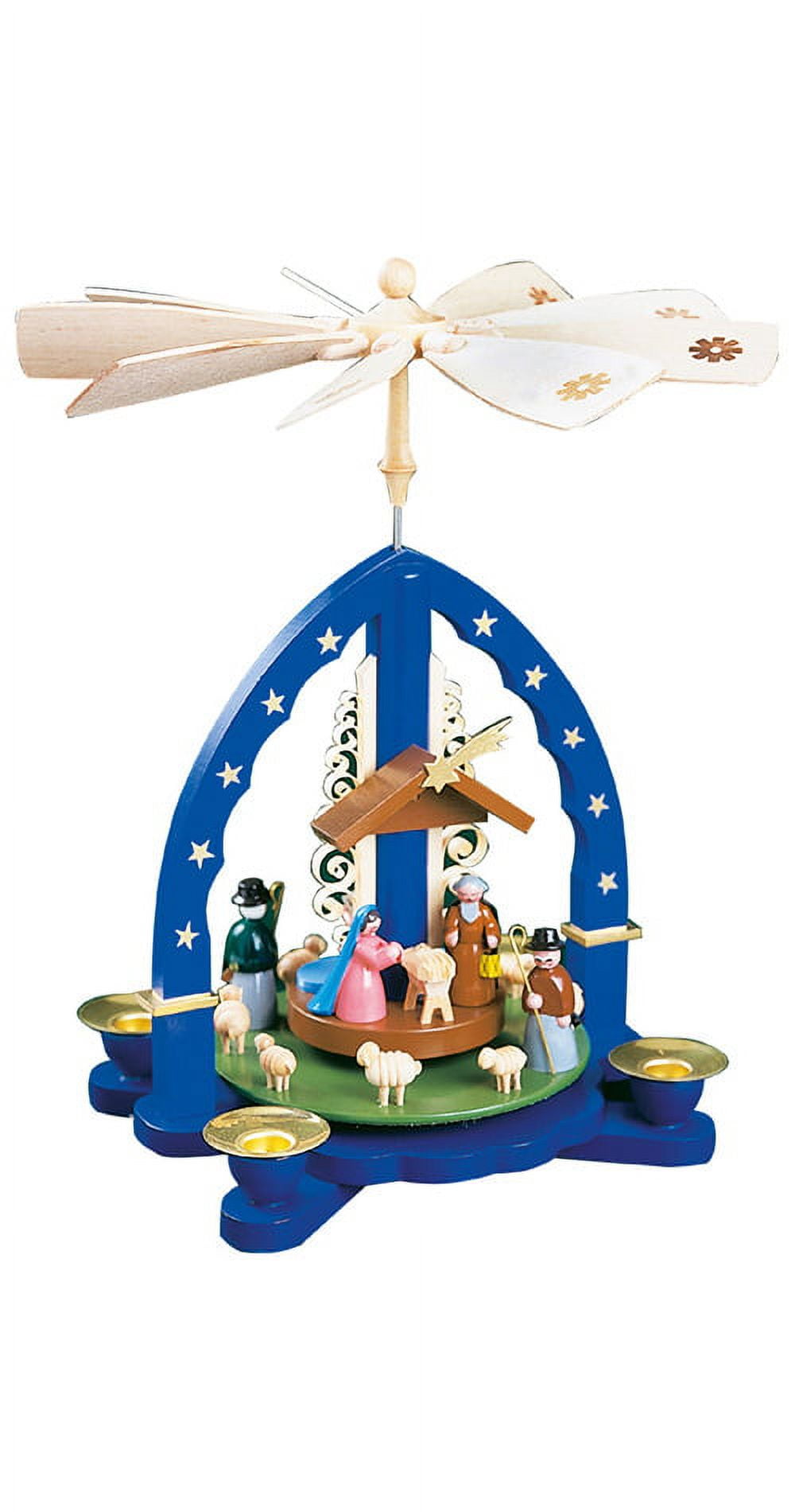 German christmas pyramid Nativity scene, height 27 cm / 11 inch
