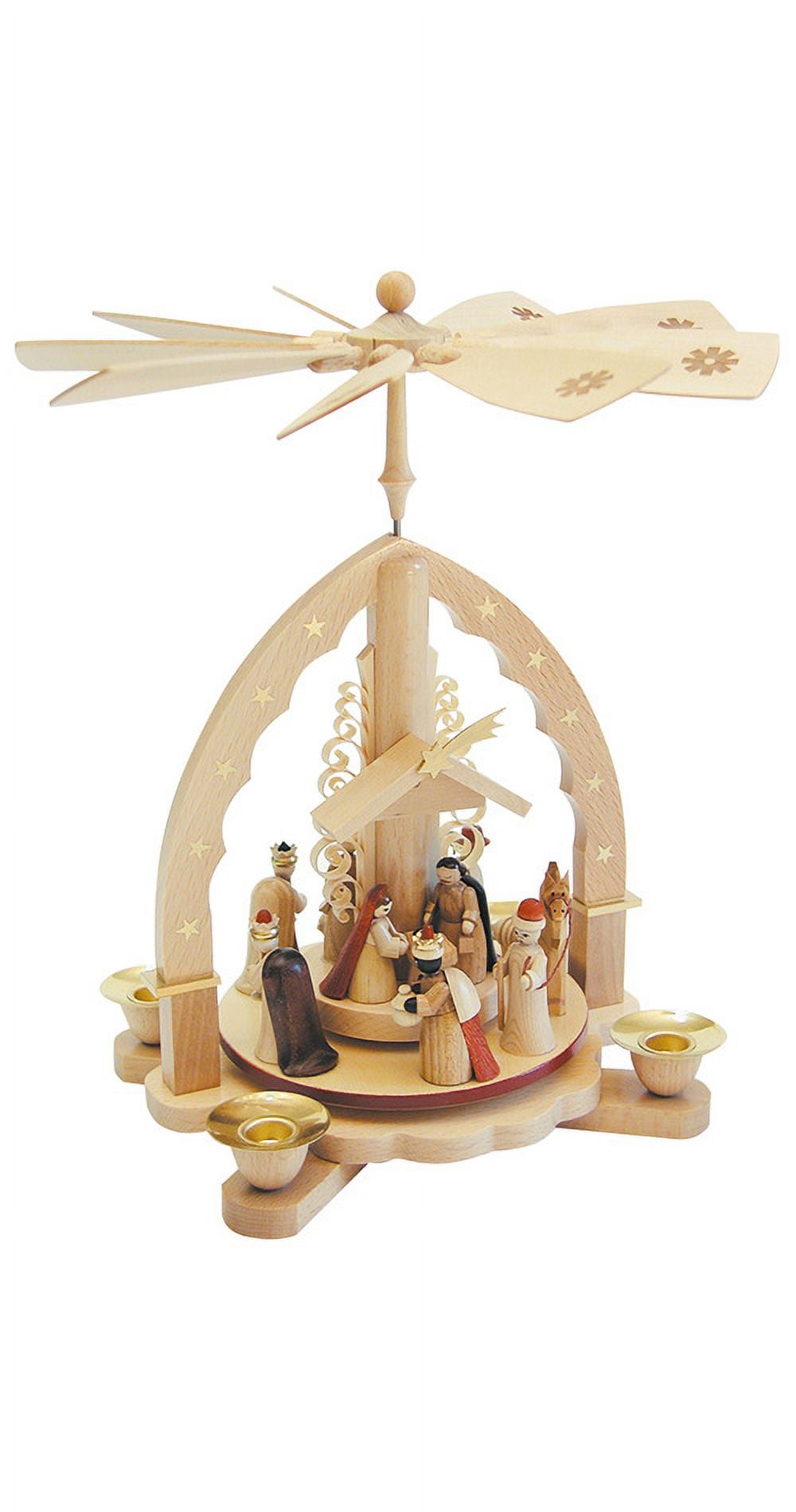 German christmas pyramid Nativity scene, height 27 cm / 11 inch