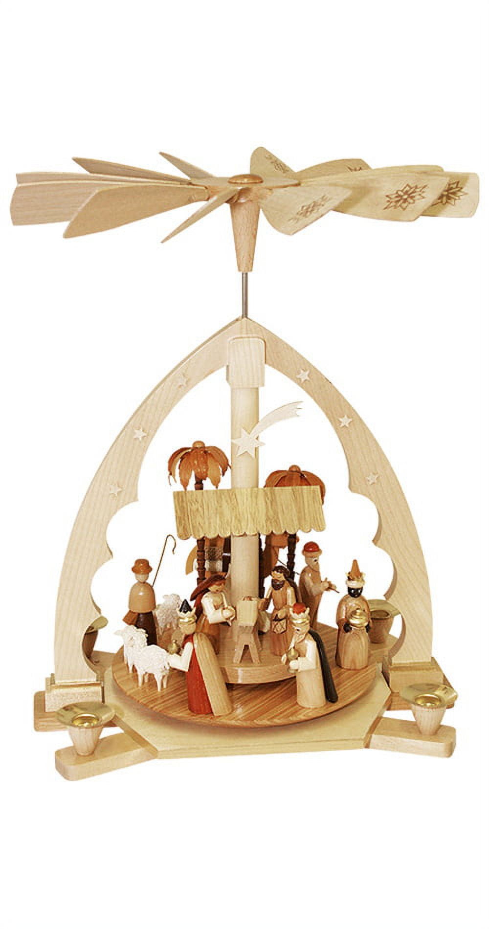German christmas pyramid Nativity scene, height 40 cm / 16 inch