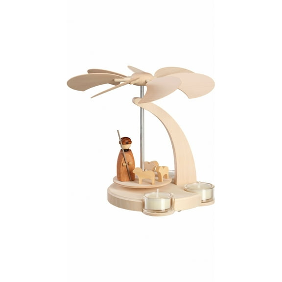 German christmas pyramid, Shepherd, height 18 cm / 7 inch, original Erzgebirge by Seiffener Volkskunst