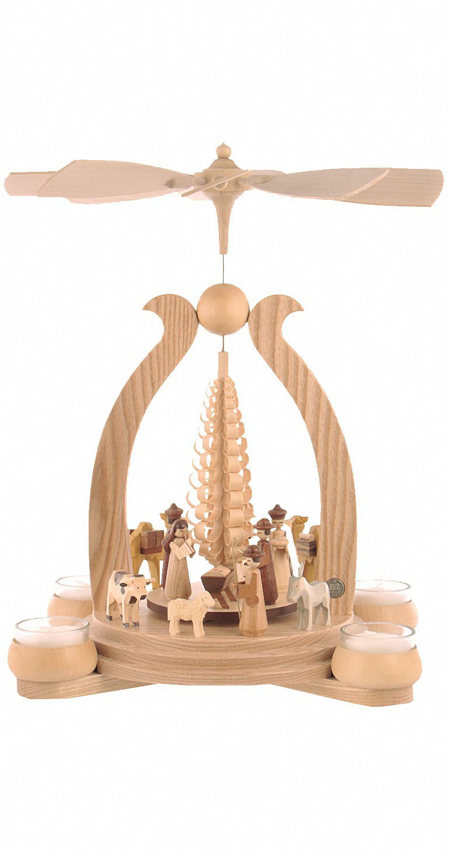 German christmas pyramid arch Christmas story, 1tier, height 34 cm