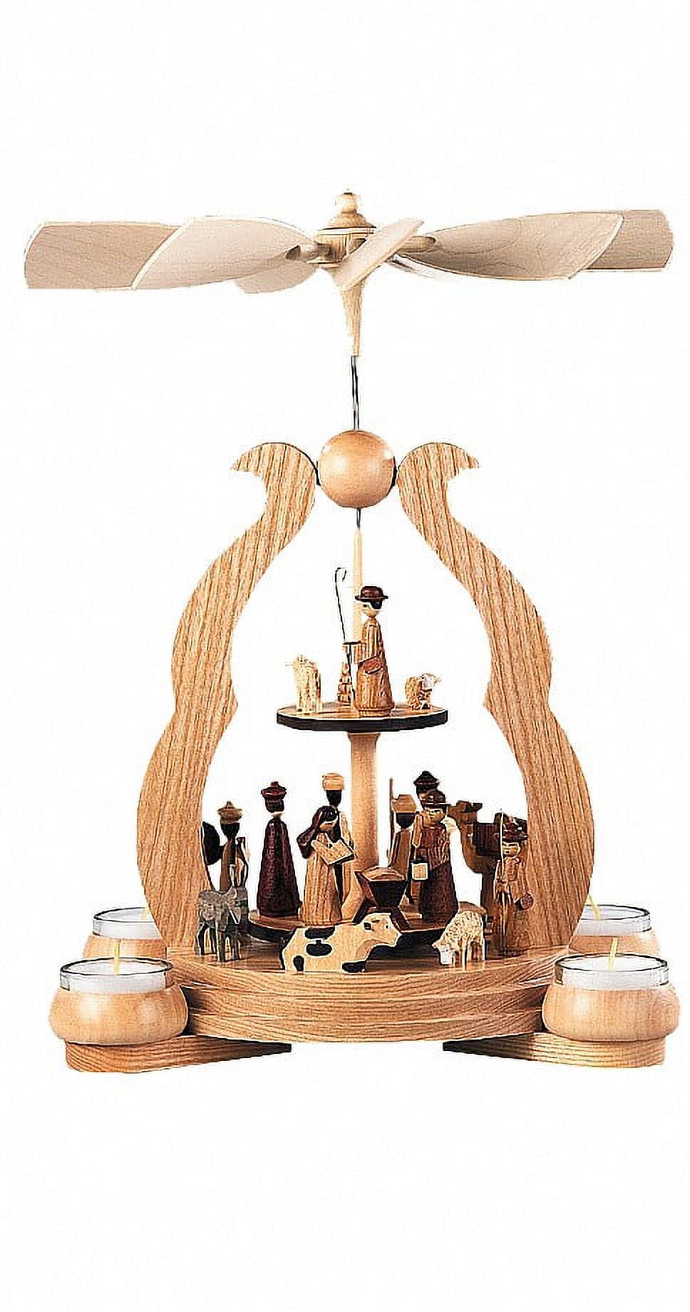 German christmas pyramid arch Christmas story, 2 plattforms, 1tier