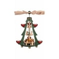 thumbnail image 1 of German christmas pyramid church village, 3-tier, height 40 cm / 16 inch, original Erzgebirge by Richard Glaesser Seiffen, 1 of 1
