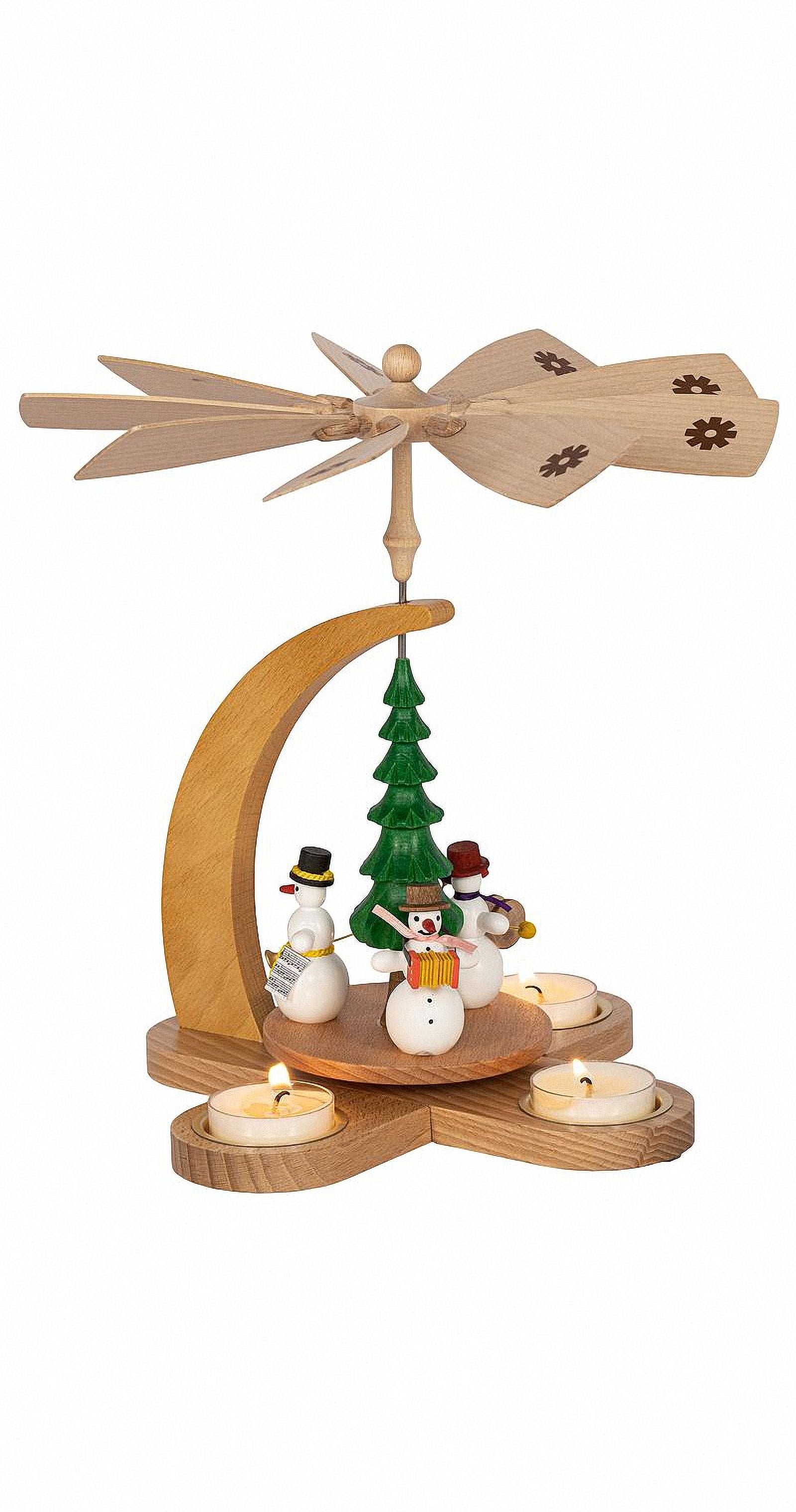 German christmas pyramid forest, height 27 cm / 11 inch, colorful with