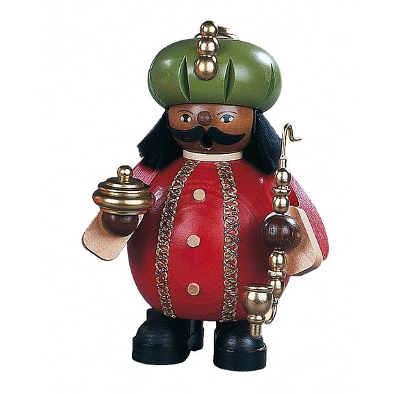 German incense smoker Balthasar, Three Wise Man, height 14 cm / 6 inch, original Erzgebirge by Mller Seiffen