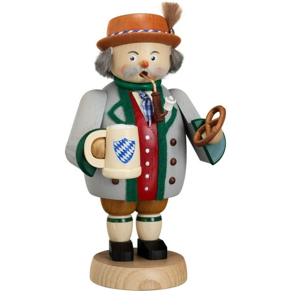 German incense smoker Bavarian, height 19 cm / 8 inch, original Erzgebirge by Seiffener Volkskunst SV 12663