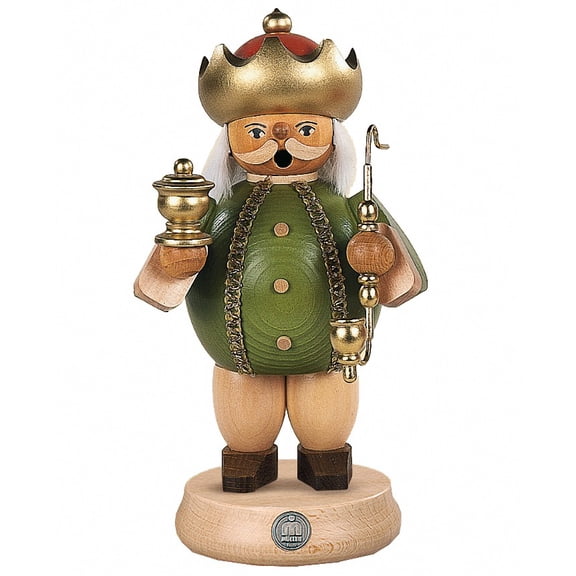 German incense smoker Caspar, Three Wise Man, height 18 cm / 7 inch, original Erzgebirge by Mller Seiffen