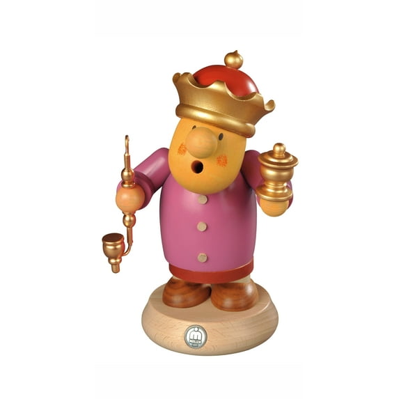 German incense smoker Müllerchen Caspar, height 16 cm / 6 inch, original Erzgebirge by Müller Seiffen