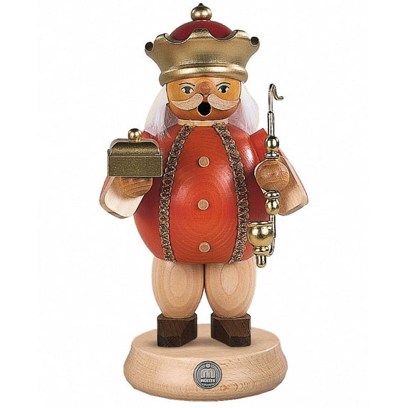 German incense smoker Melchior, Three Wise Man, height 18 cm / 7 inch, original Erzgebirge by Müller Seiffen