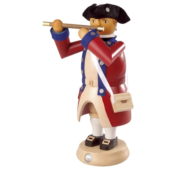 German incense smoker Virginia State Garrision piper, height 24 cm / 9 inch, original Erzgebirge by Mller Seiffen