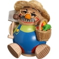 thumbnail image 1 of German incense smoker gardener, height 12 cm / 5 inch, original Erzgebirge by Seiffener Volkskunst SV 19152, 1 of 1