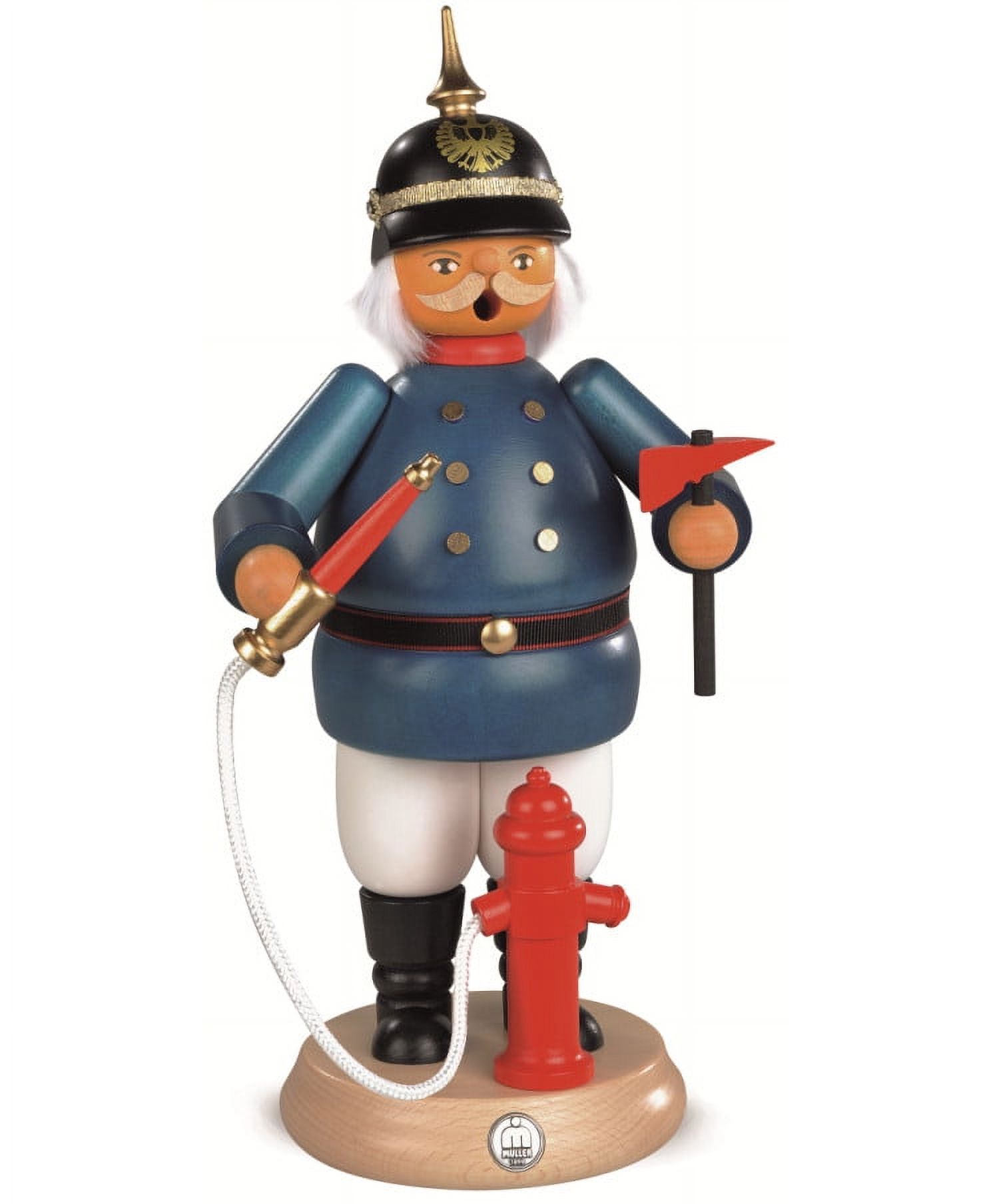 German incense smoker historical firefighter, height 25 cm / 10 inch