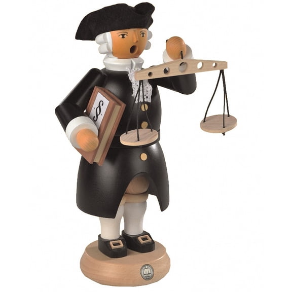 German incense smoker judge, colonial edition, height 27 cm / 11 inch, original Erzgebirge by Mller Seiffen
