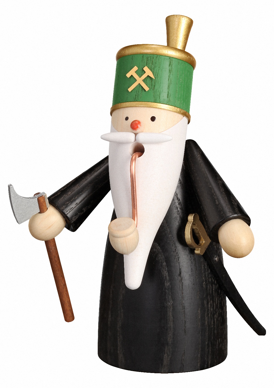 Seiffener Volkskunst - Minatore Con Incenso Tedesco Originale, 21 Cm, Fatto A Mano In Germania (SV 12666)