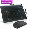 thumbnail image 1 of German layout 10inch Bluetooth wireless keyboard rechargeable For mobile phone tablet iPad Samsung Android iOS Windows, 1 of 10