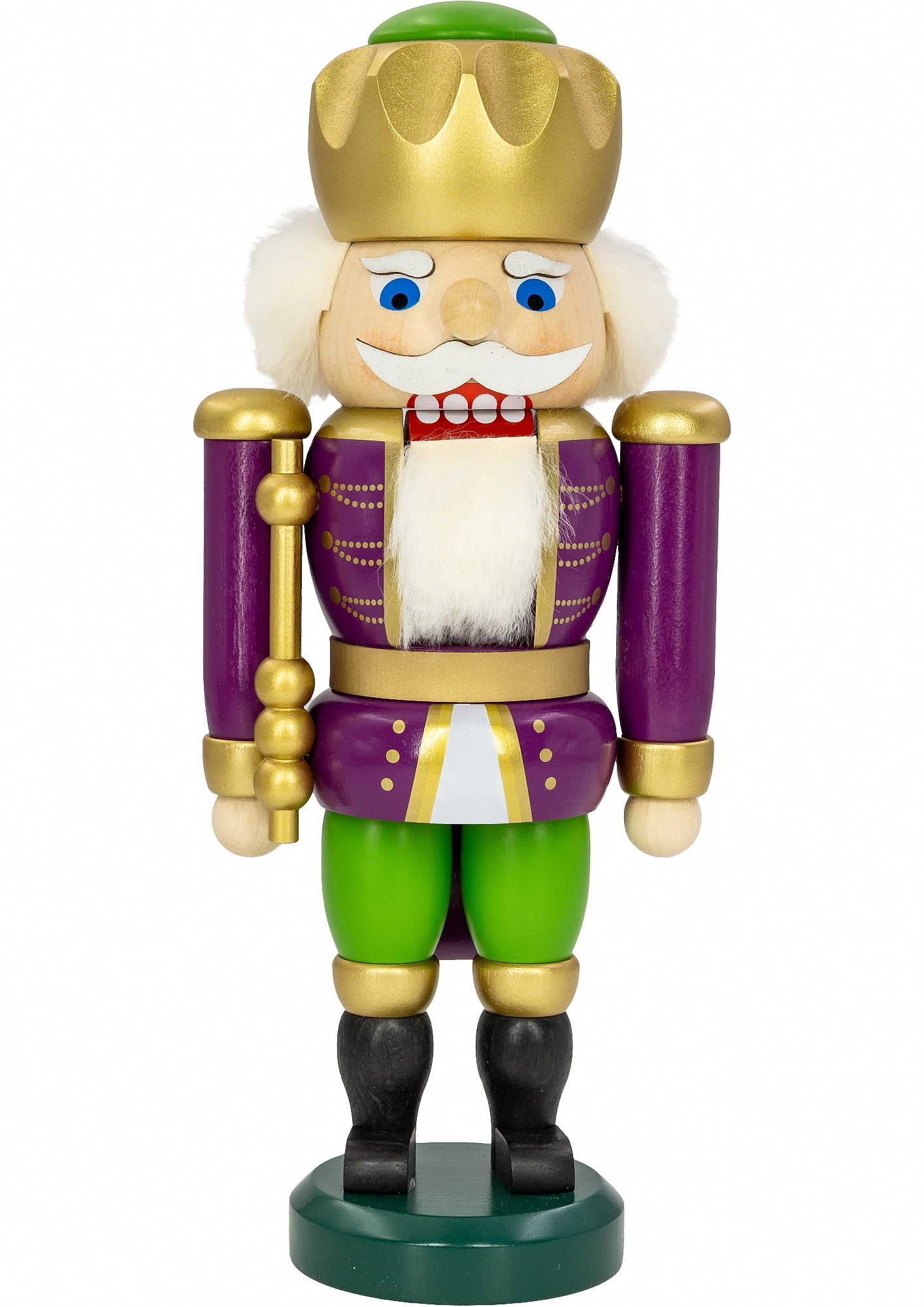 Fumador Incienso Alemán Traditonal Gnome Verde - 16 Cm / 6 Pulgadas - Auténticos Fumadores Erzgebirge Alemanes - Seiffener Volkskunst