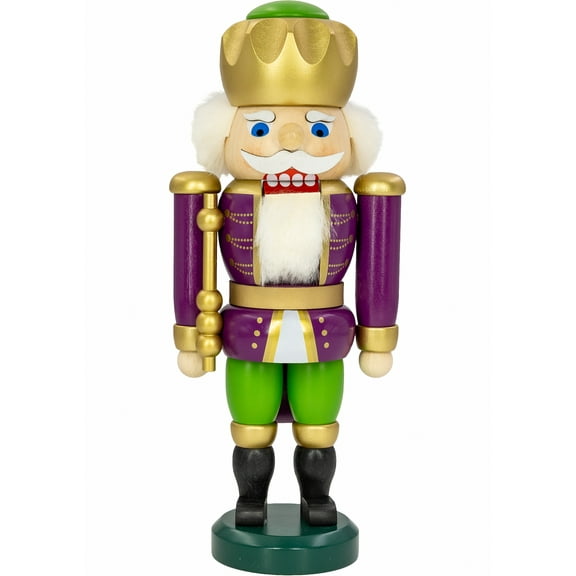 German nutcracker King, height 25 cm / 10 inch, original Erzgebirge by Seiffener Volkskunst