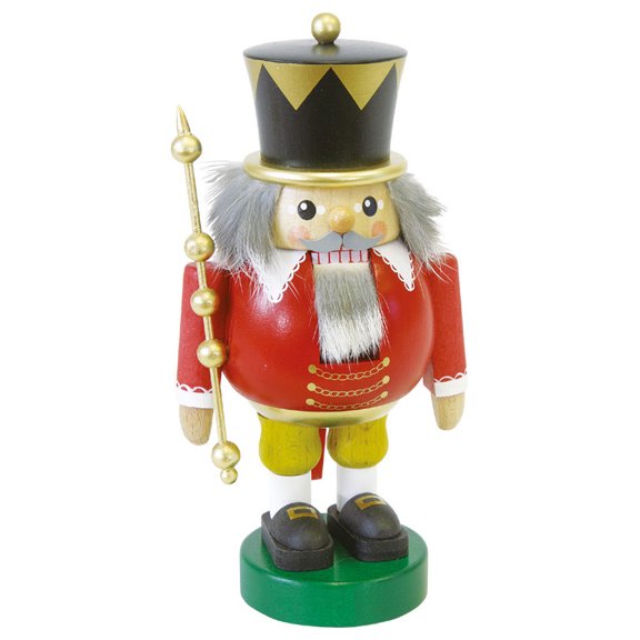 German nutcracker King red, height 19 cm / 8 inch, original Erzgebirge by Richard Glaesser Seiffen
