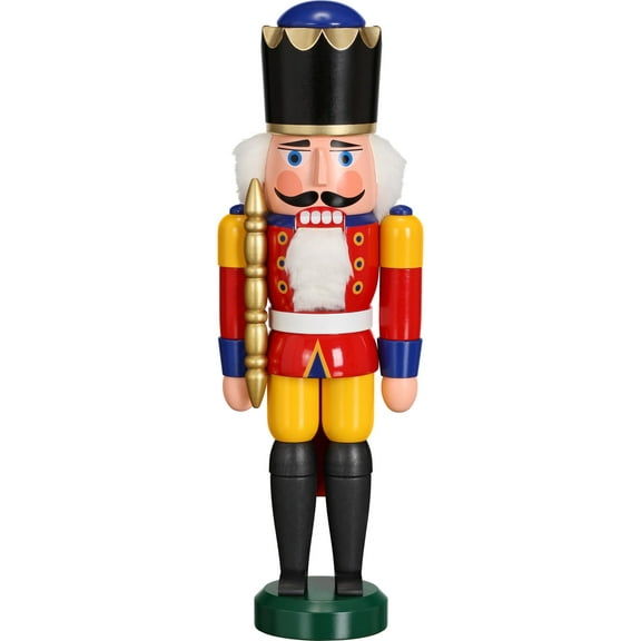 German nutcracker King red, height 29 cm / 11 inch, original Erzgebirge by Seiffener Volkskunst SV 11301/1