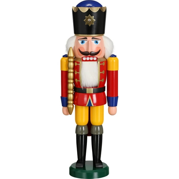 German nutcracker King red, height 39 cm / 15 inch, original Erzgebirge by Seiffener Volkskunst SV 11201/1