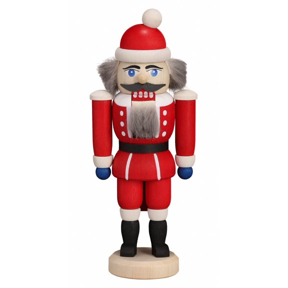 German nutcracker Santa Claus red, height 14 cm / 6 inch, original Erzgebirge by Seiffener Volkskunst