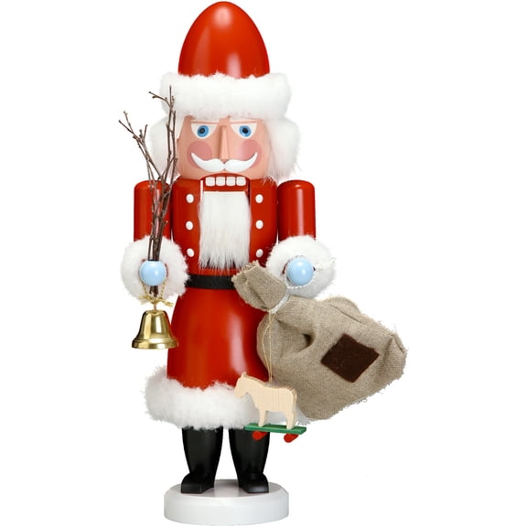 German nutcracker Santa Claus red, height 38 cm / 15 inch, original Erzgebirge by Seiffener Volkskunst SV 11231