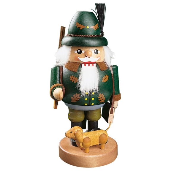 German nutcracker forester, height 21 cm / 8 inch, original Erzgebirge by Richard Glaesser Seiffen