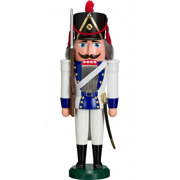 German nutcracker grenadier, height 39 cm / 15 inch, original Erzgebirge by Seiffener Volkskunst