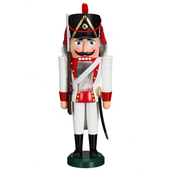 German nutcracker grenadier, height 39 cm / 15 inch, original Erzgebirge by Seiffener Volkskunst