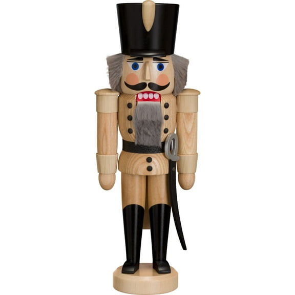 German nutcracker hussar natural, height 28cm / 11 inch, original Erzgebirge by Seiffener Volkskunst SV 11302/8