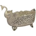 thumbnail image 1 of German silver fine carving swan bowl for snacks/ fruits/ home décor/ gift item, 1 of 2