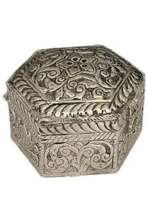 German silver fully carved box for gift/ small things