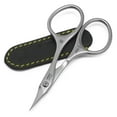 thumbnail image 1 of Germanikure Tower Point Cuticle Scissors - Finox Stainless Steel Manicure Tools in Leather Case, 1 of 8