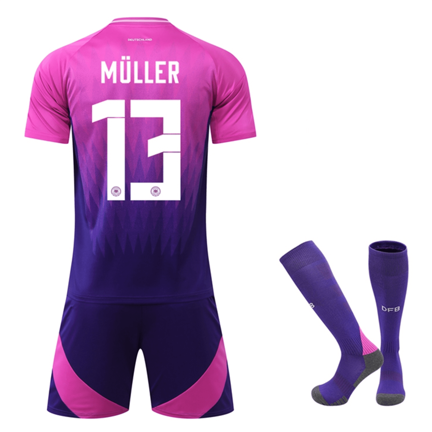 Germany Away UEFA Euro Cup 2024 #13 Muller Soccer Jersey - Walmart.com