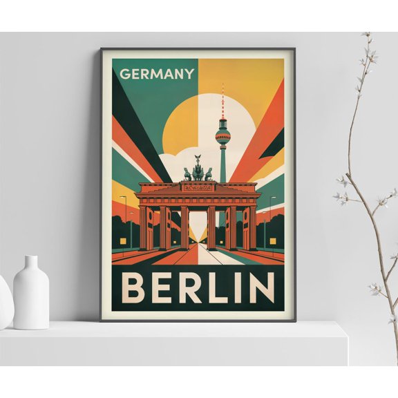 Germany Berlin Vintage Travel Print Museum Quality Berlin Wall Art Berlin Berlin Art Print Travel Art 435