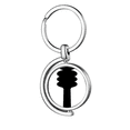 thumbnail image 1 of Germany Berliner Fernsehturm Landmark Rotating Keychain Metal Keyring Holder, 1 of 2