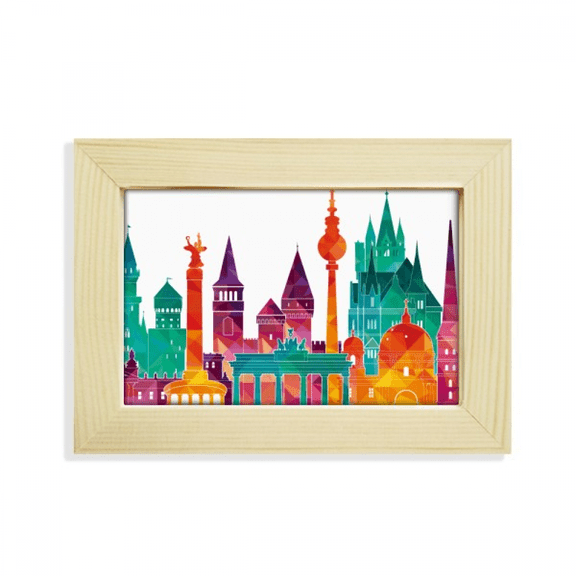 Germany Building Set Architecture Desktop Decorate Photo Frame Picture Art Painting 5x7 inch