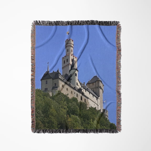 Germany, Castle Marksburg, Rhine River - Eu10 Mgl0174 - Miva Stock, Woven Blanket