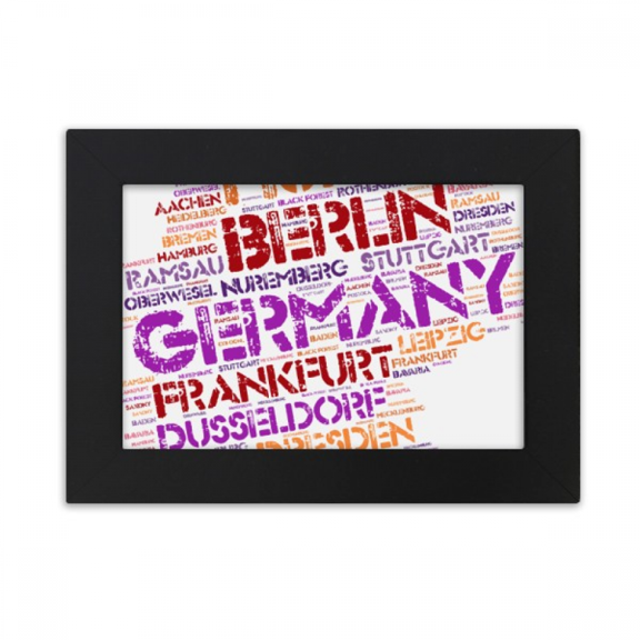 Germany City Name Map Style Desktop Photo Frame Ornaments Picture Art Painting