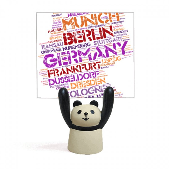 Germany City Name Map Style Memo Holder Cartoon Animal Panda Stand Decoration