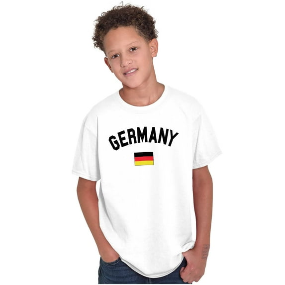 Germany Country Flag Soccer Fan Pride Crewneck T Shirts Boy Girl Teen Brisco Brands XS