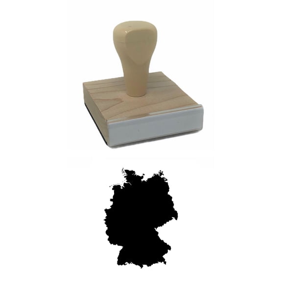 Germany Country Rubber Stamp, 2 X 2" Wood Stamp