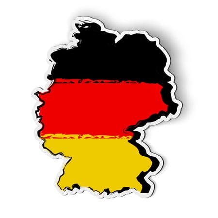 Germany Country Shape German Flag Deutsch - 5" Magnet for Car Locker Refrigerator