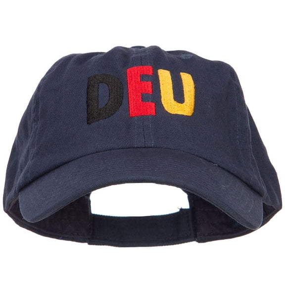 Germany DEU Flag Embroidered Low Profile Cap - Navy OSFM
