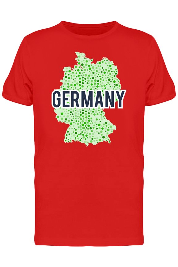 Germany Dotted Map Ts Tee Men's -Image by Shutterstock