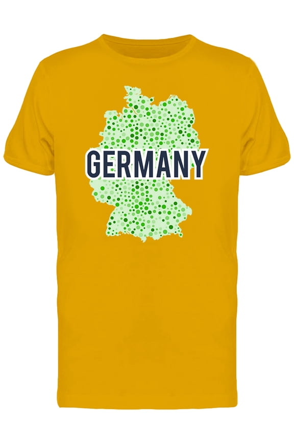 Germany Dotted Map Ts Tee Men's -Image by Shutterstock