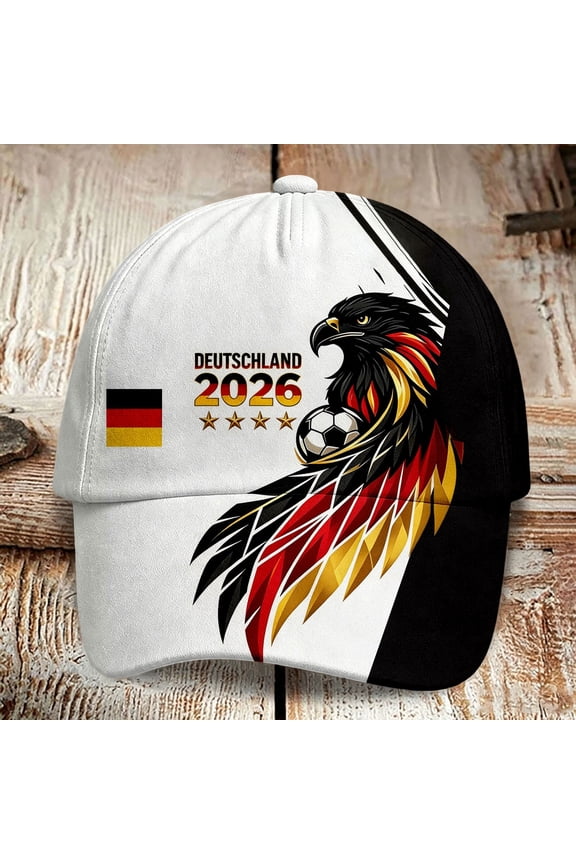 Germany Eagle Baseball Cap with "DEUTSCHLAND 2026" – Patriotic Adjustable Dad Hat for Football Matches, Fan Events & Casual Wear – Sun Shield Snapback (One Size)
