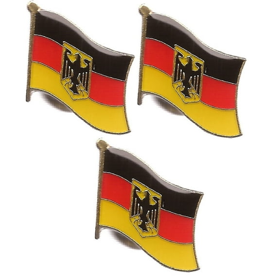 Germany Eagle Single Flag Lapel Pins, pack of 3