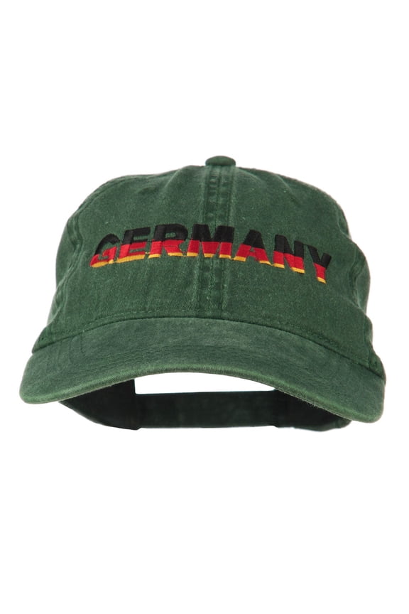 Germany Embroidered Washed Pigment Dyed Cap - Green OSFM