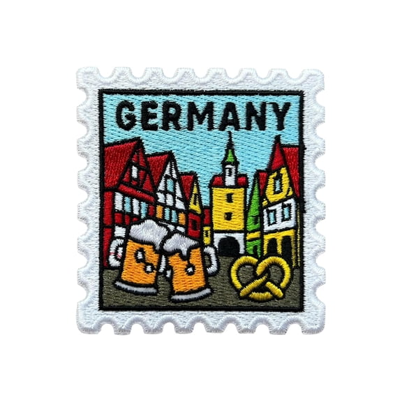 Germany Embroidery Patch, Stamps Iron On Sew On Travel Embroidered Applique Patch, Travel Patches, Fabric Patches For Clothes Backpacks Hats, Diy Accessories Gifts For Travel Lovers